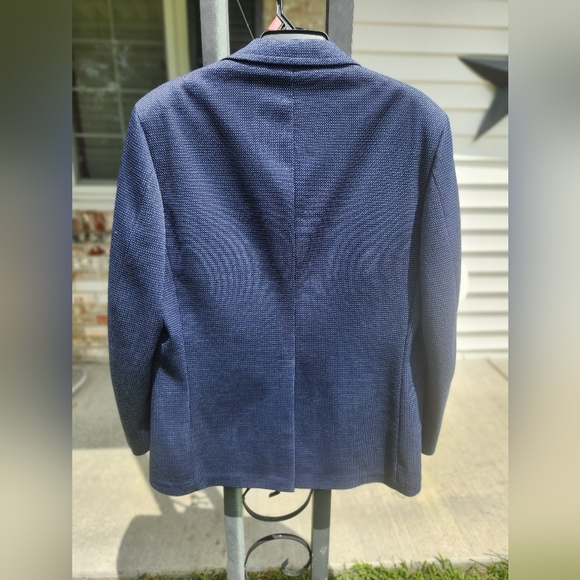 HART SCHAFFNER & MARKS WALLACHS Navy Knit Sports Coat, Blazer SIZE 40 VINTAGE - Picture 5 of 14